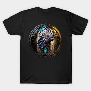 School of the Wolf stained glass window T-Shirt